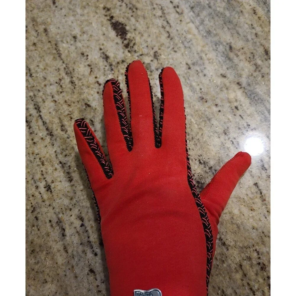 New! Vintage Size M 7 Red Black Stretch Formal 8.5